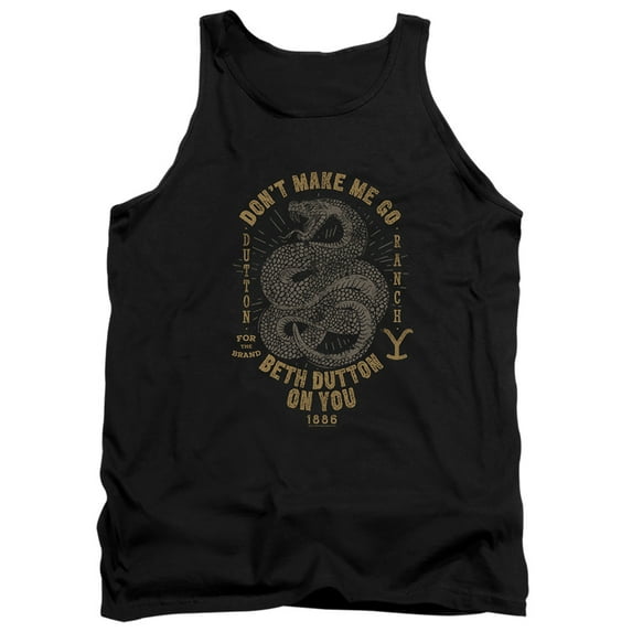 Yellowstone Beth Dutton Unisex Adult Tank Top,Black, 2X-Large
