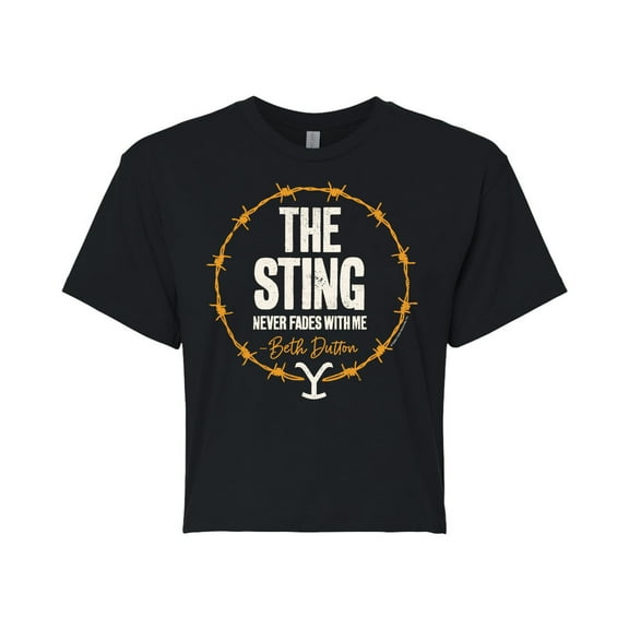 Yellowstone - Beth Duttton Sting - Juniors Cropped Cotton Blend T-Shirt