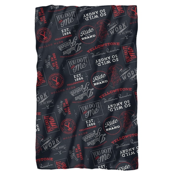 Yellowstone Blanket, 36"x58" Yellowstone You Do It for Me Pattern Fleece Blanket