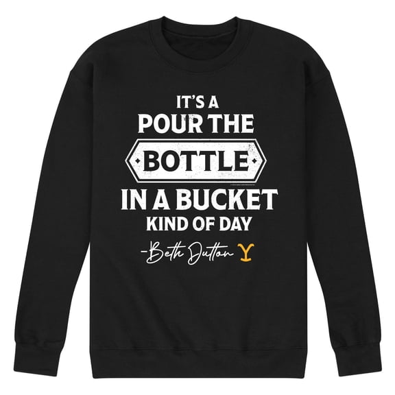 Yellowstone - Bottle In Bucket Day - Men's Crew Neck Fleece Pullover