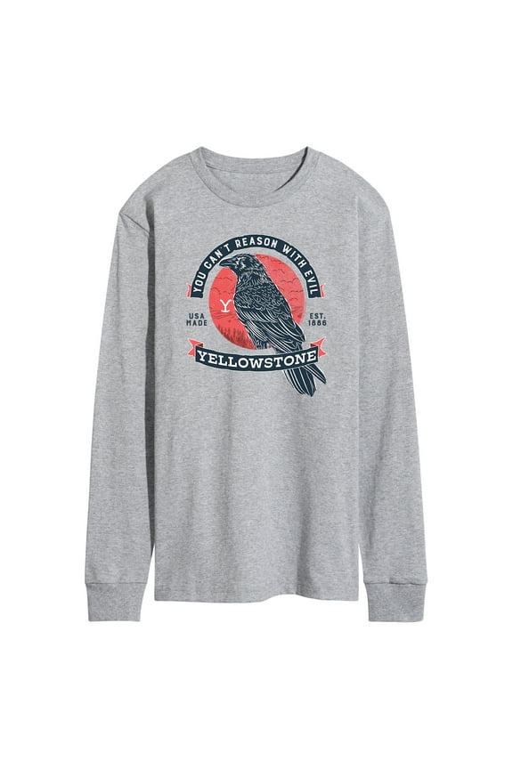 - Can't Reason With Evil Crow - Men's Long Sleeve T-Shirt