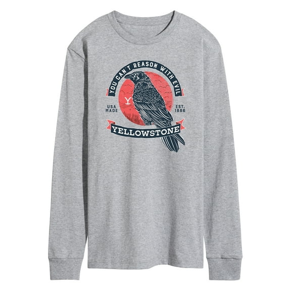 Yellowstone - Can't Reason With Evil Crow - Men's Long Sleeve T-Shirt