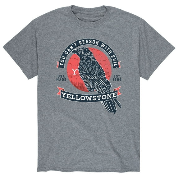 Yellowstone - Can't Reason With Evil Crow - Men's Short Sleeve Graphic T-Shirt
