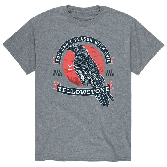 Yellowstone - Can't Reason With Evil Crow - Men's Short Sleeve Graphic T-Shirt