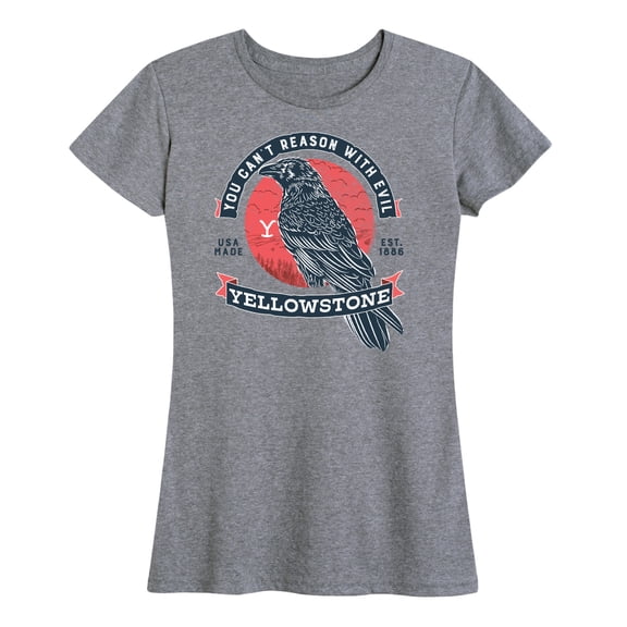 Yellowstone - Can't Reason With Evil Crow - Women's Short Sleeve Graphic T-Shirt