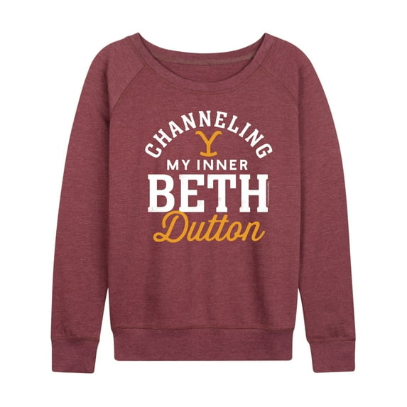 Yellowstone - Channeling Inner Beth Dutton - Women's Lightweight French Terry Long Sleeve Shirt