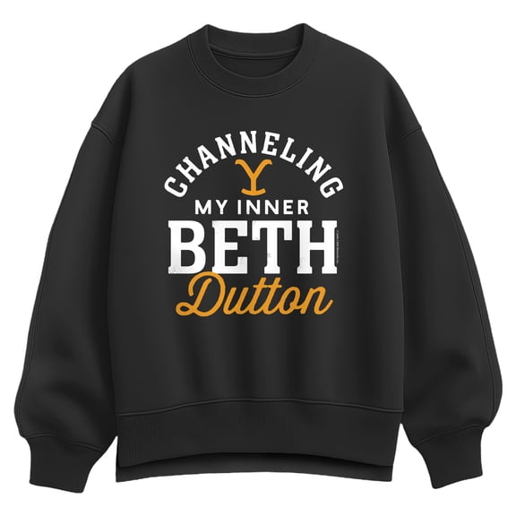 Yellowstone - Channeling Inner Beth Dutton Women's Oversized Fleece Crew Sweatshirt