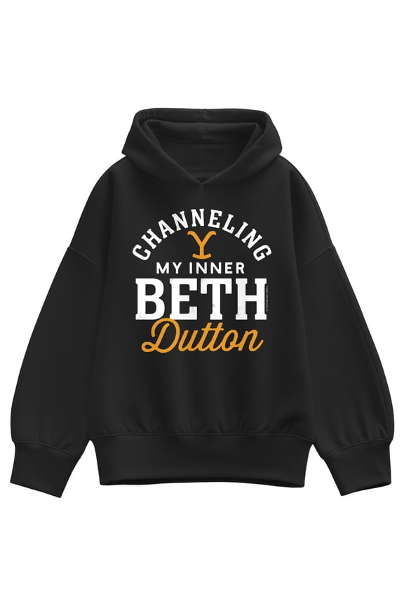 - Channeling Inner Beth Dutton - Women's Oversized Fleece Hoodie Sweatshirt