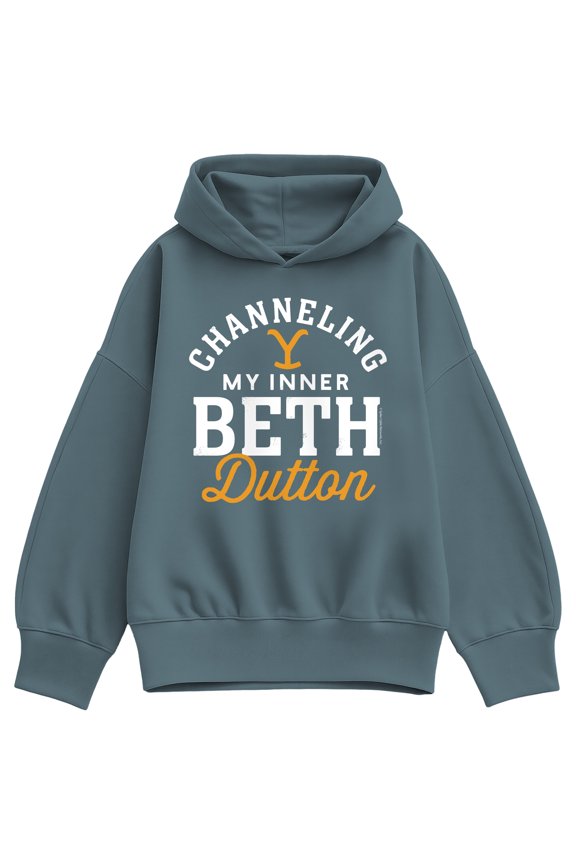 - Channeling Inner Beth Dutton - Women's Oversized Fleece Hoodie Sweatshirt