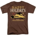 thumbnail image 1 of Yellowstone Christmas, Happy Holidays From The Yellowstone Unisex Adult T Shirt, Coffee, X-Large, 1 of 5