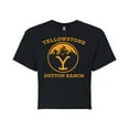 thumbnail image 1 of Yellowstone  - Circular Lock 86 - Juniors Cropped Cotton Blend T-Shirt, 1 of 6