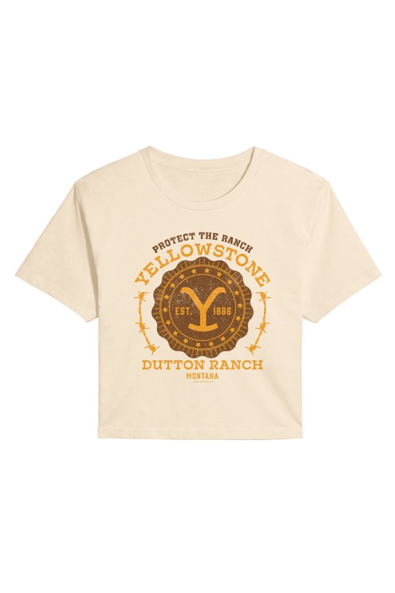 - Collegiate - Juniors Cropped Graphic T-Shirt