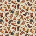 thumbnail image 1 of Yellowstone Cowboy Boots Cotton Fabric, 1 of 1