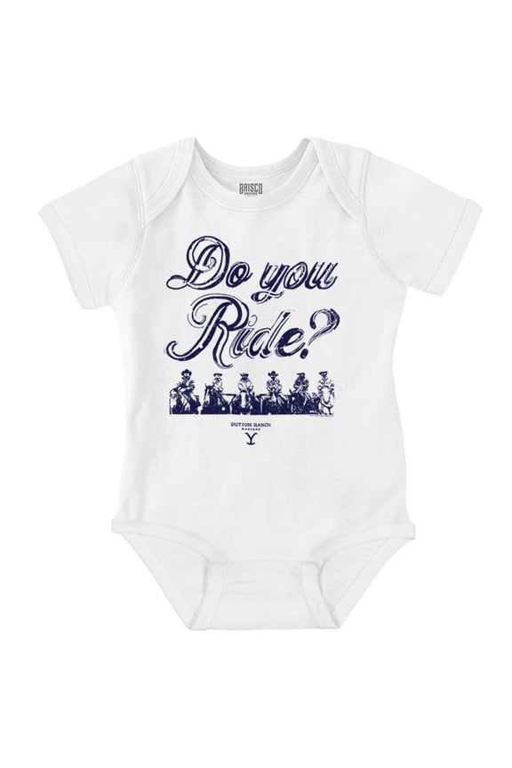 Cowboy Do You Ride Romper Boys or Girls Infant Baby Brisco Brands 6M