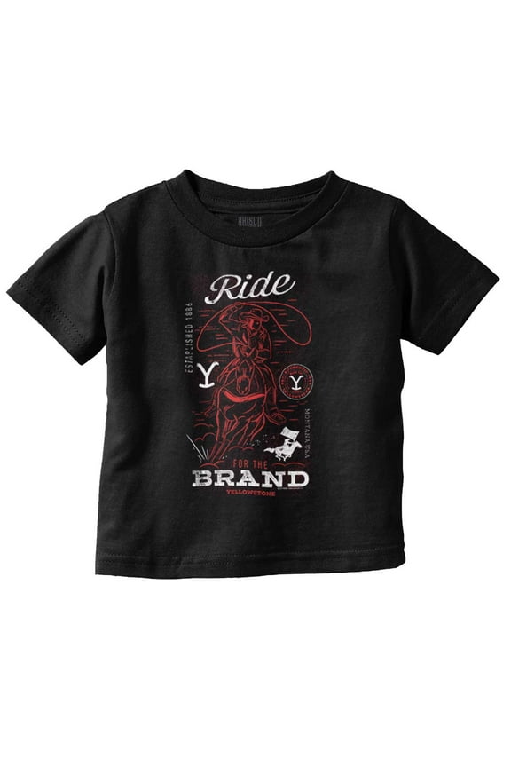 Cowboy Ride For The Brand Toddler Boy Girl T Shirt Infant Toddler Brisco Brands 24M