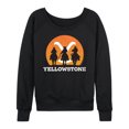 thumbnail image 1 of Yellowstone - Cowboy Sunset - Ladie's French Terry Long Sleeve Shirt, 1 of 5