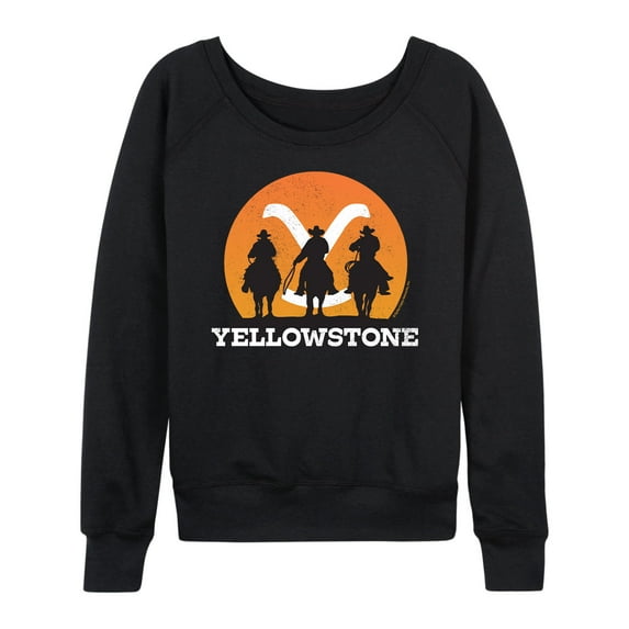 Yellowstone - Cowboy Sunset - Ladie's French Terry Long Sleeve Shirt