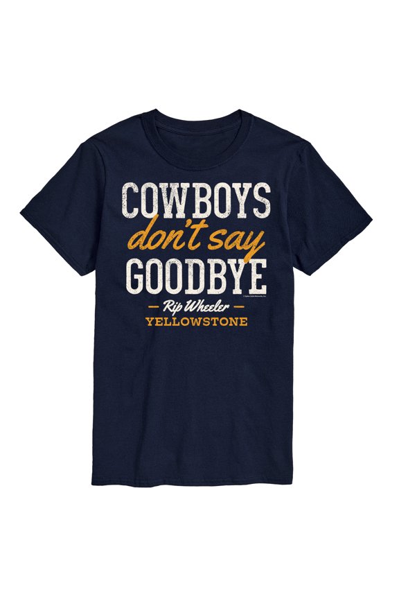 - Cowboys Don't Say Goodbye - Men's Short Sleeve Graphic T-Shirt