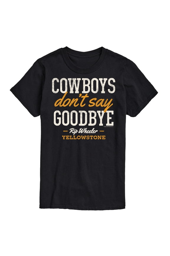 - Cowboys Don't Say Goodbye - Men's Short Sleeve Graphic T-Shirt