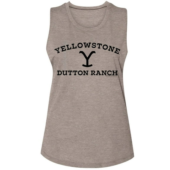 Yellowstone Dark Logo Ash Women's Muscle Tank Top T-Shirt