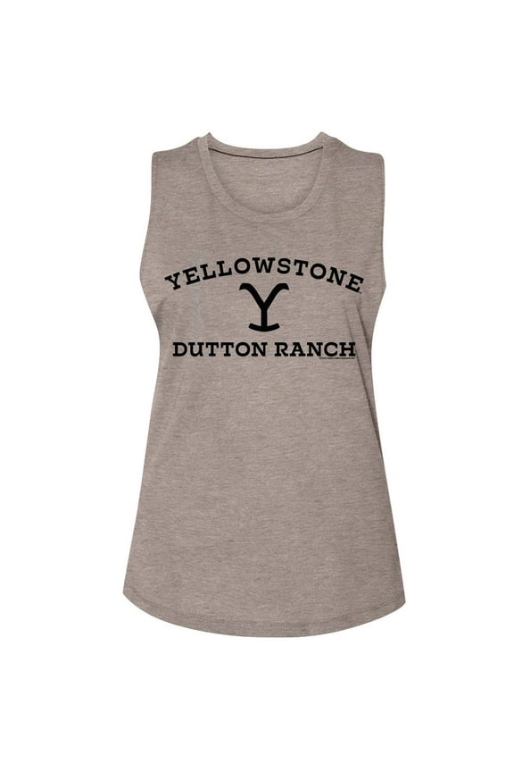Yellowstone Dark Logo Ash Women's Muscle Tank Top T-Shirt
