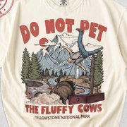 Yellowstone Do Not Pet The Fluffy Cows Comfort Colors Shirt, Funny Bison Meme Tee, National Park Graphic, Wildlife Lover Gift Tees