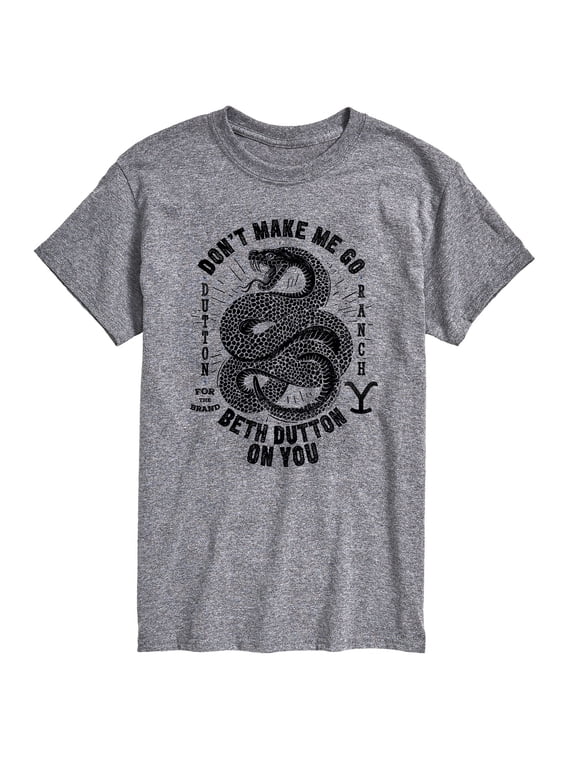 - Don't Make Me Go Beth Dutton Men's Short Sleeve Graphic T-Shirt