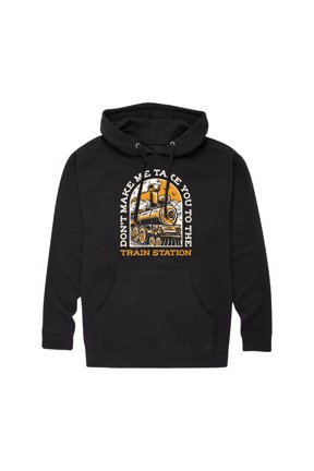 - Dont Make Me Take You Train Station - Men'S Fleece Pullover Hoodie