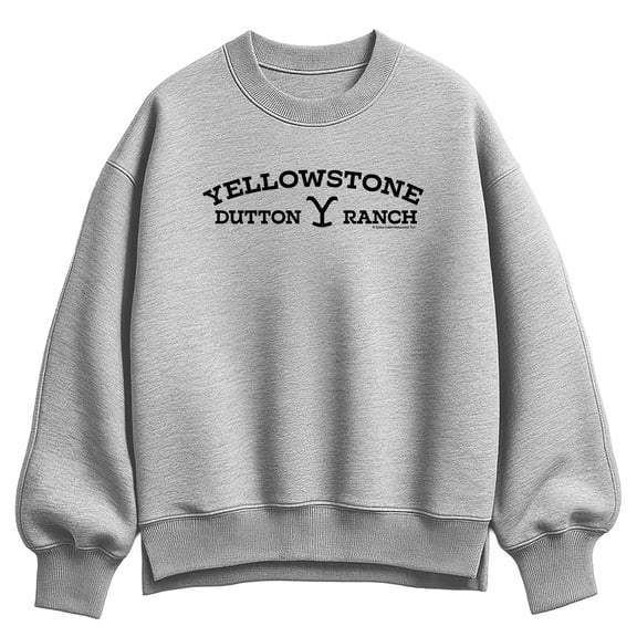 Yellowstone - Dutton Logo - Women's Oversized Fleece Crew Sweatshirt