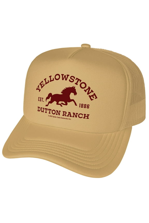 Yellowstone Dutton Ranch 1886 Foam Snapback Trucker Hat - Unisex for Men and Women