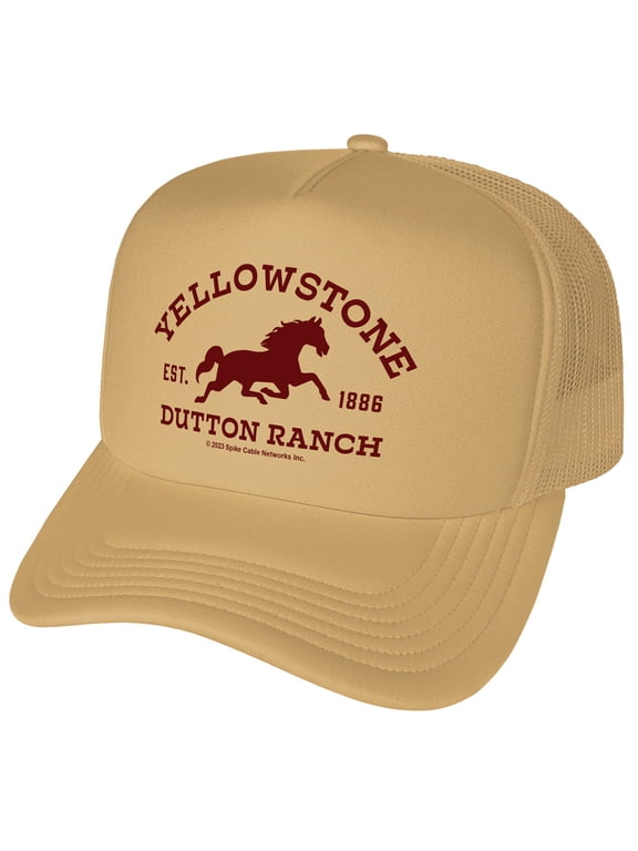 Yellowstone Dutton Ranch 1886 Foam Snapback Trucker Hat - Unisex for Men and Women