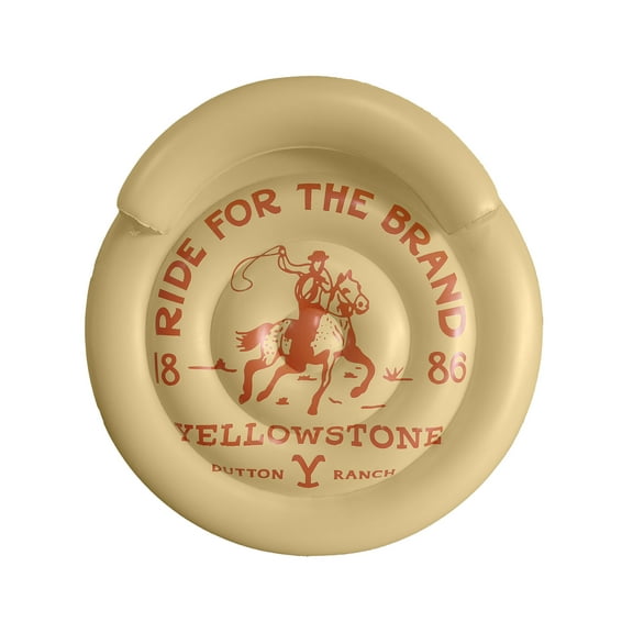 Yellowstone Dutton Ranch 60" Pool Island Inflatable Pool Float with Detachable Headrest, Inflatable Water Fun, Ages 3+