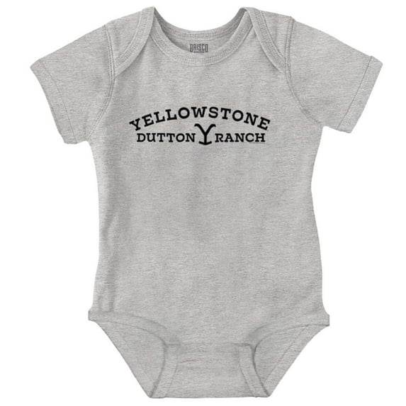 Yellowstone Dutton Ranch Arch Logo Romper Boys or Girls Infant Baby Brisco Brands NB