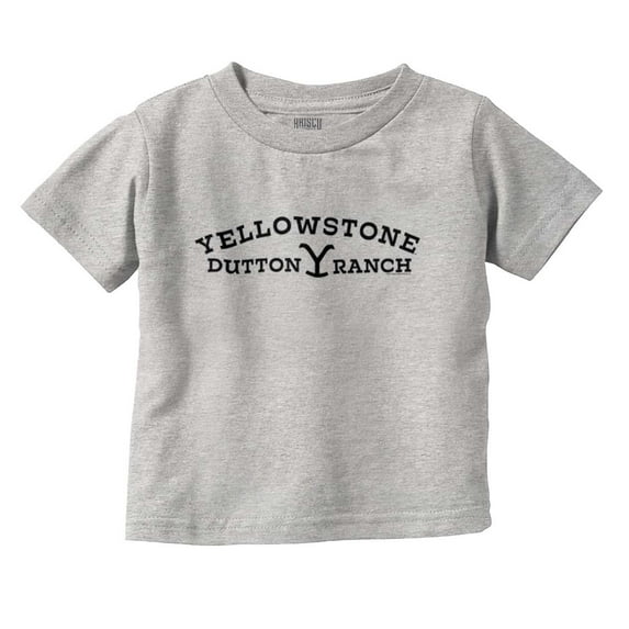 Yellowstone Dutton Ranch Arch Logo Toddler Boy Girl T Shirt Infant Toddler Brisco Brands 12M