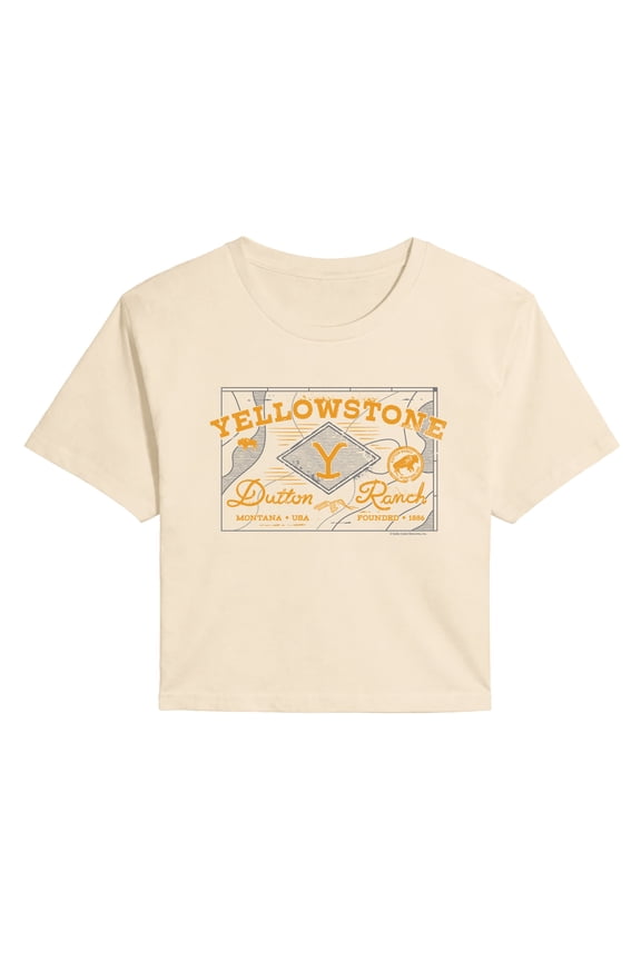 - Dutton Ranch Badge Cropped Graphic T-Shirt