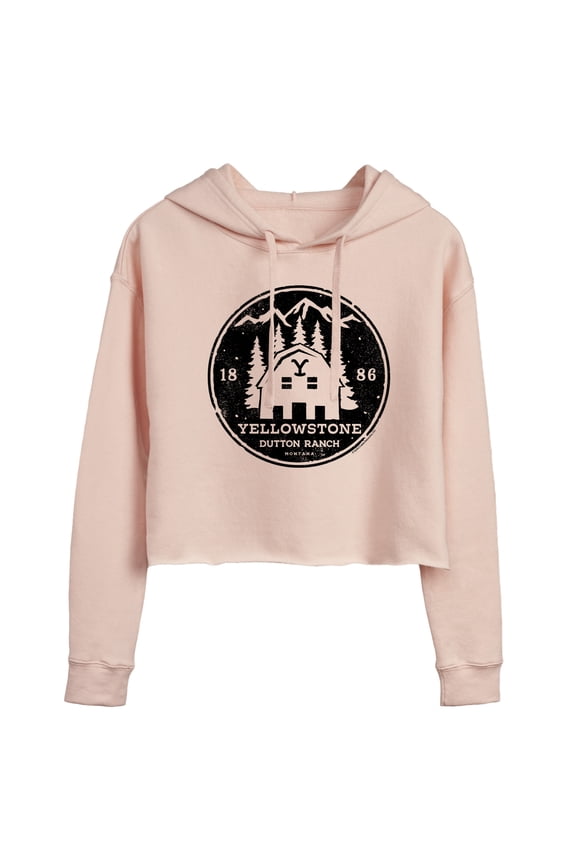 - Dutton Ranch Badge Cropped Graphic Hoodie