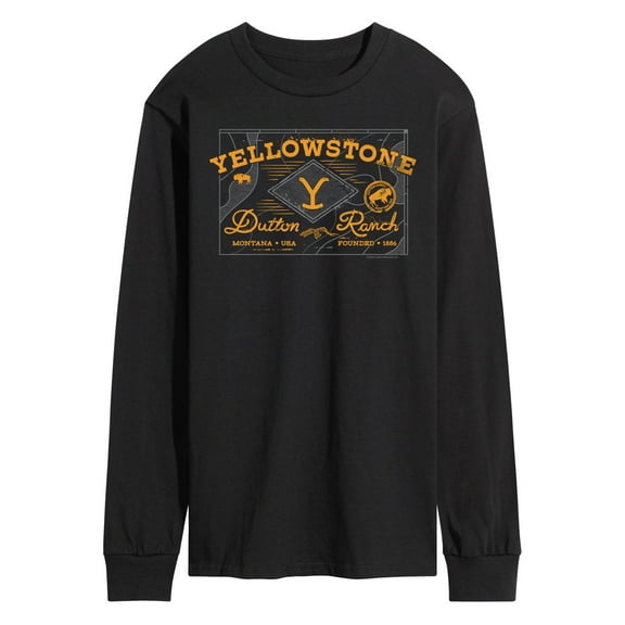Yellowstone - Dutton Ranch Badge - Men's Long Sleeve T-Shirt