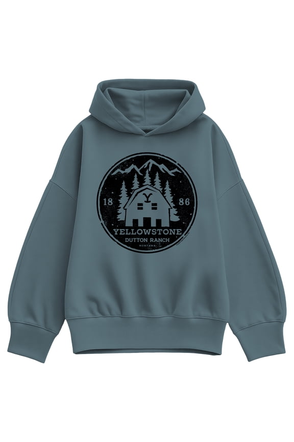 - Dutton Ranch Badge - Women's Oversized Fleece Hoodie Sweatshirt
