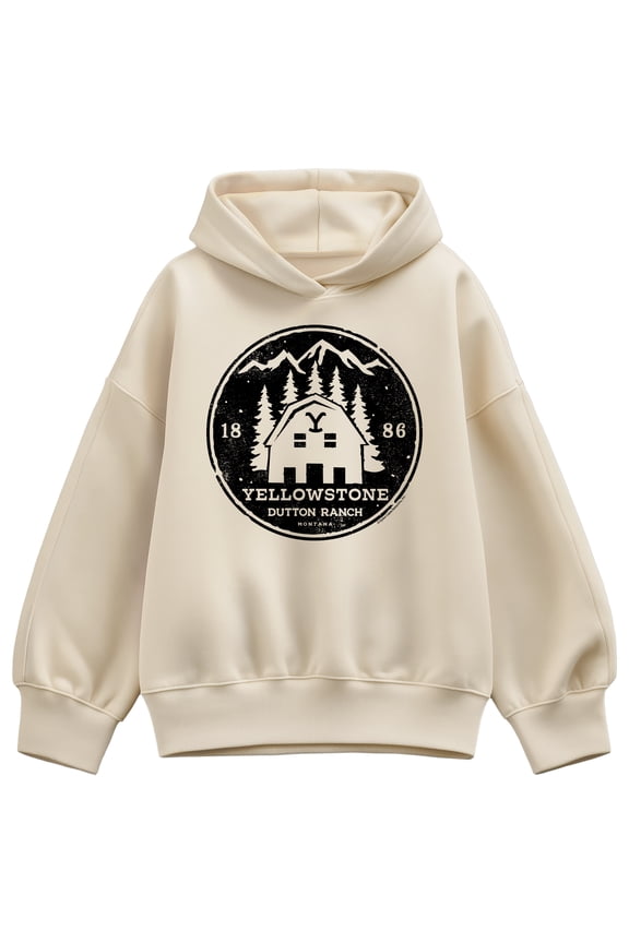 - Dutton Ranch Badge - Women's Oversized Fleece Hoodie Sweatshirt