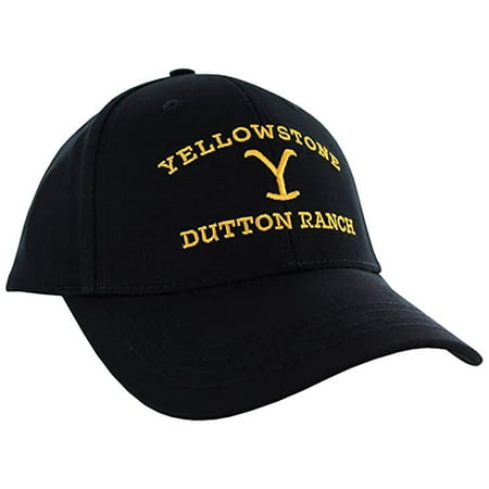 Yellowstone Dutton Ranch Brand Logo Baseball Men's Adjustable Hat Black Cotton Ball Cap for Men Women