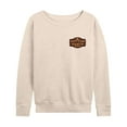 thumbnail image 1 of Yellowstone - Dutton Ranch Brown Logo - Women's Lightweight French Terry Long Sleeve Shirt, 1 of 5
