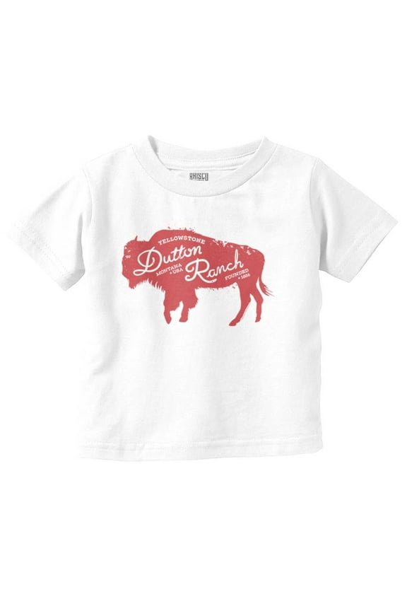 Dutton Ranch Buffalo Toddler Boy Girl T Shirt Infant Toddler Brisco Brands 6M