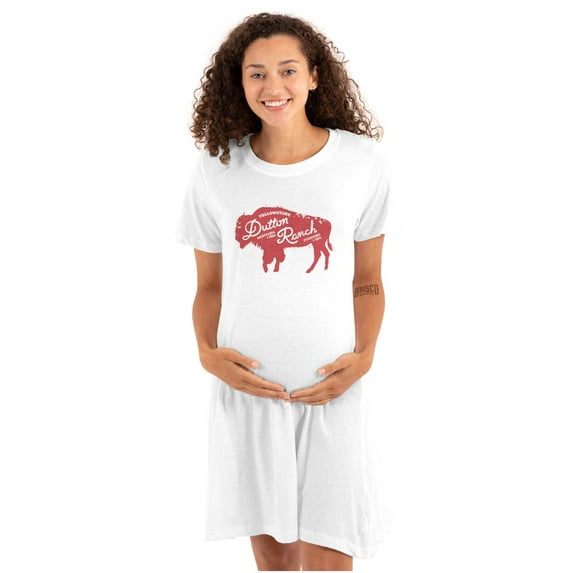 Yellowstone Dutton Ranch Buffalo Women's Maternity Dress Brisco Brands M