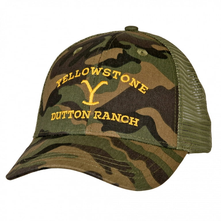Yellowstone Dutton Ranch Camo Baseball Cap, Adjustable Trucker Hat