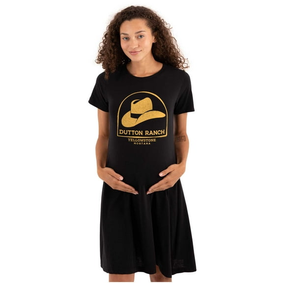 Yellowstone Dutton Ranch Cowboy Hat Women's Maternity Dress Brisco Brands M