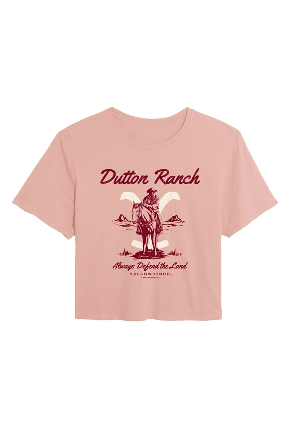 - Dutton Ranch Defend The Land - Juniors Cropped Graphic T-Shirt