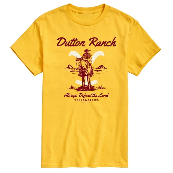Yellowstone - Dutton Ranch Defend The Land - Men's Short Sleeve Graphic T-Shirt