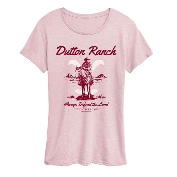 Yellowstone - Dutton Ranch Defend The Land - Women's Short Sleeve Graphic T-Shirt