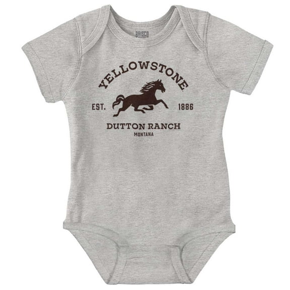 Yellowstone Dutton Ranch Horse Romper Boys or Girls Infant Baby Brisco Brands 24M