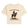 thumbnail image 1 of Yellowstone - Dutton Ranch Horse Silhouette - Juniors Cropped Graphic T-Shirt, 1 of 4